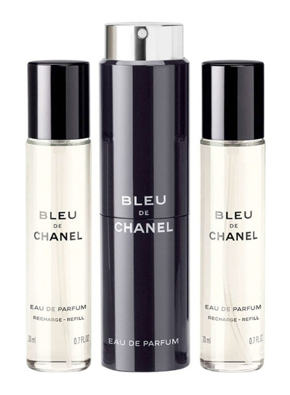 

Chanel 3-Piece Bleu De Chanel Perfume Set for Men, 20ml EDP Perfume, 2 x 20ml EDP Perfume Refills