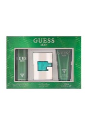 Guess 3-Piece Green Gift Set for Men, 100ml EDT, 200ml Shower Gel, 226ml Body Spray
