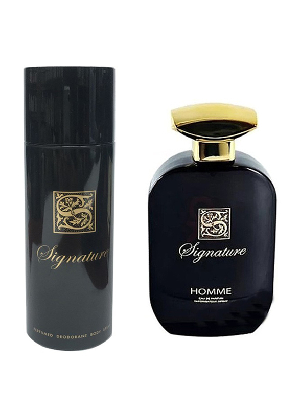 Signature 2-Piece Black Perfume Set for Men, 100ml EDP, 15ml EDP