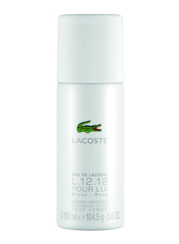 Lacoste Eau De Lacoste L.12.12 Pour Lui Blanc Pure Deodorant Spray for Men, 150ml