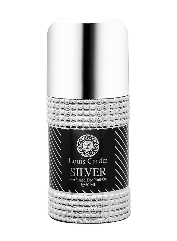 Louis Cardin Silver Perfumed Deodorant Roll-On for Men, 50ml