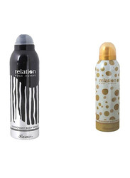 Rasasi Relation Deodorant Set, Women 200ml, Men 200ml, 2 Pieces