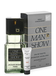 Jacques Bogart 2-Piece One Man Show Gift Set for Men, 100ml EDT, 3ml After Shave Balm