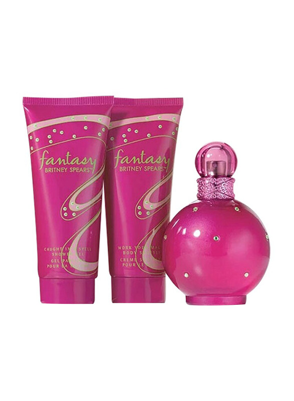 

Britney Spears 3-Piece Fantasy Set for Women, 100ml EDP Perfume, 100ml Body Souffle, 100ml Shower Gel