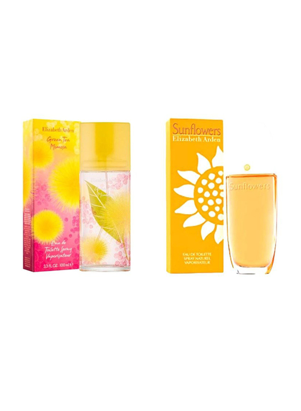 

Elizabeth Arden 2-Piece Perfume Set for Women, Green Tea Mimosa 100ml EDT Perfume, Green Tea Sunflower 100ml EDT Perfume