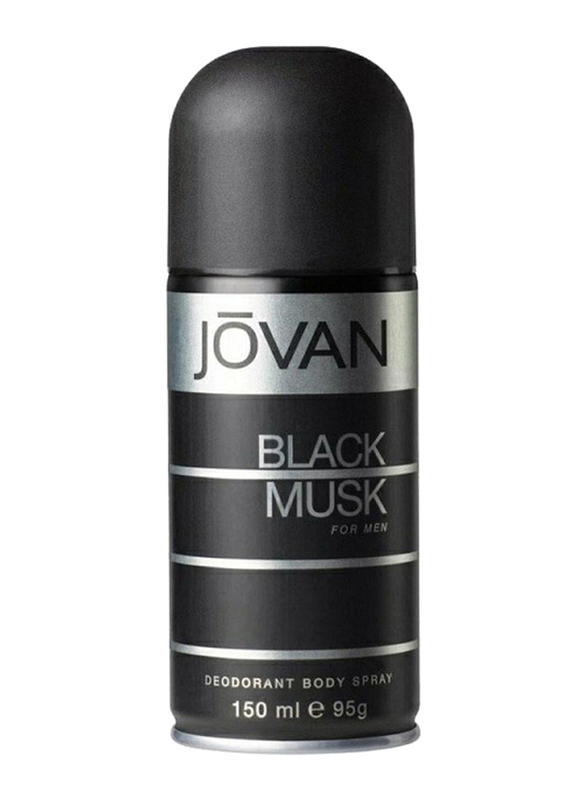 Jovan Black Musk Deodorant Body Spray for Men, 150ml