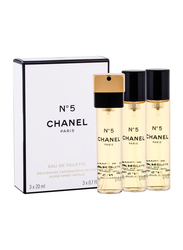 Chanel 3-Piece No.5 Perfume Set for Women, 20ml EDT Travel Spray
