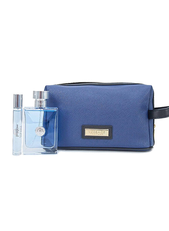 

Versace 3-Piece Pour Homme Gift Set for Men, 100ml EDT Perfume, 10ml EDT Perfume Mini, Pouch
