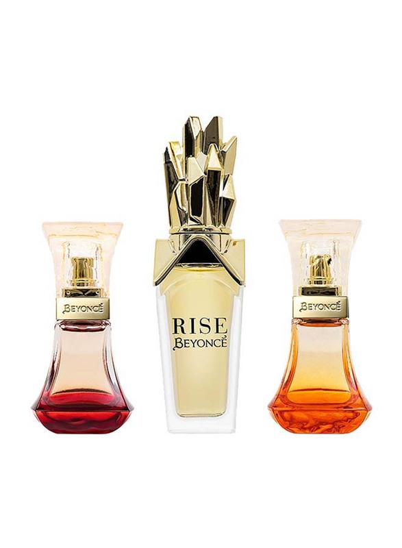 

Beyonce 3-Piece Perfume Set for Women, Rise 30ml EDP Perfume, Heat 15ml EDP Perfume, Heat Rush 15ml EDT Perfume