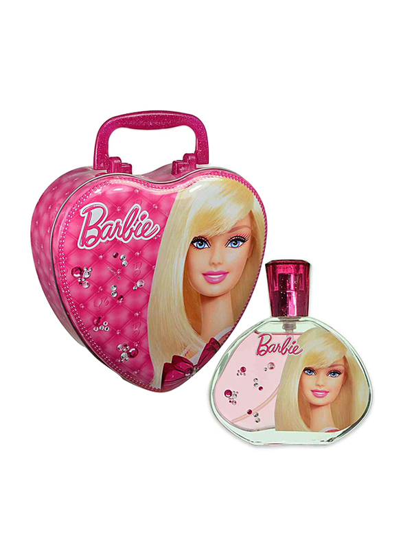 Barbie 2-Piece Gift Set for Women, 100ml EDT, Metal Lunch Box