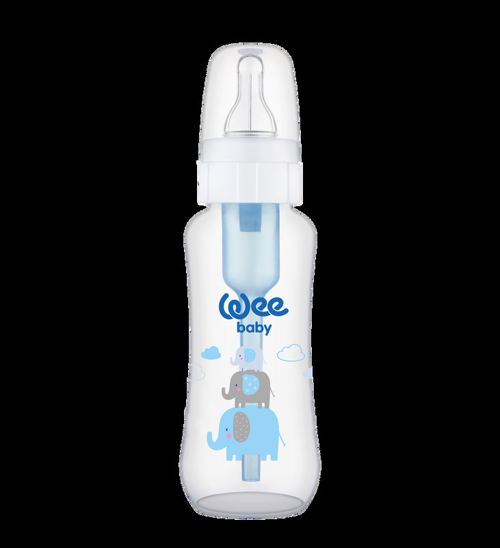 Wee Baby PP Anti Colic Baby Feeding Bottle, 0-6 Months, 240ml, Clear
