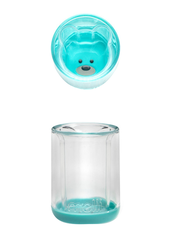 Melii Bear Plastic Cup, Blue