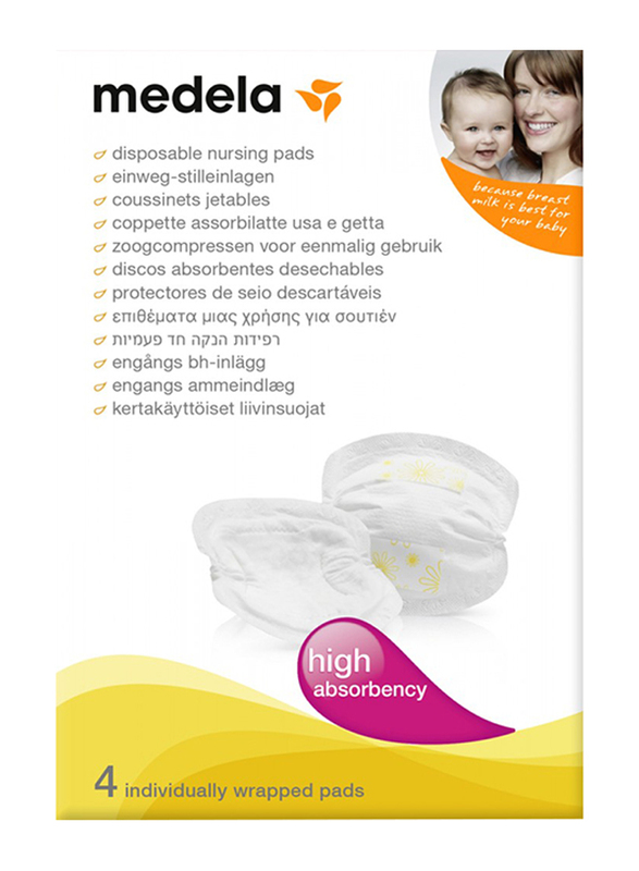 Medela Disposable Bra Pads, Pack of 40, White