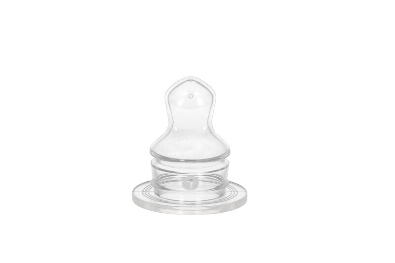 Wee Baby Silicone Orthodontic Teat Slow Flow, 0-6 Months, Clear