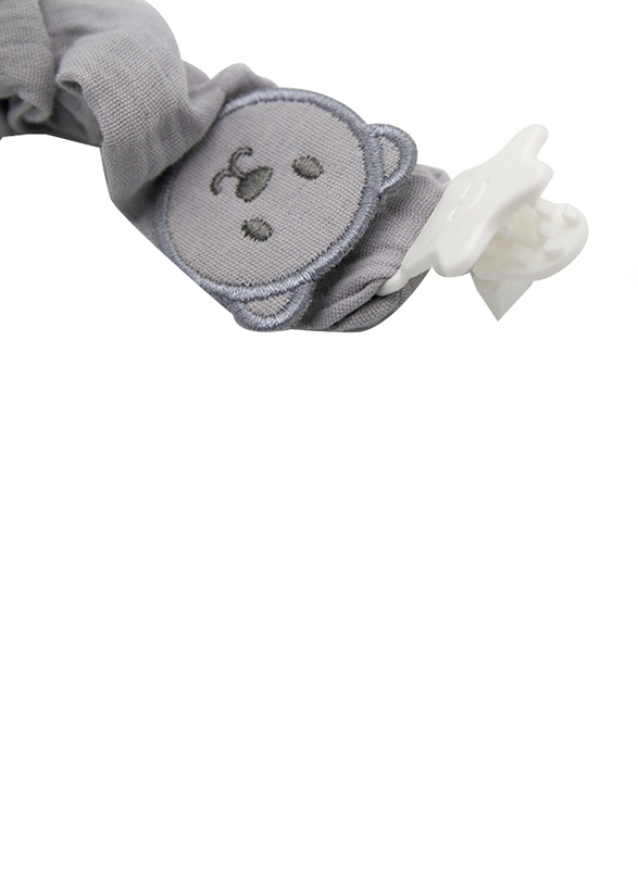 Babyjem Bear Pacifier Holder, Newborn, Grey