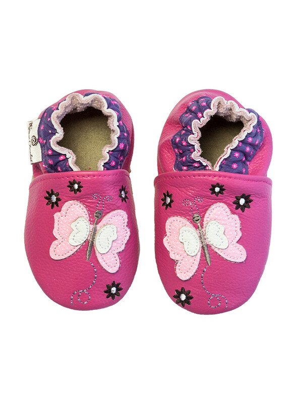 

Rose et Chocolat Butterfly Design Classic Shoes, 0-6 Months, Fuschia