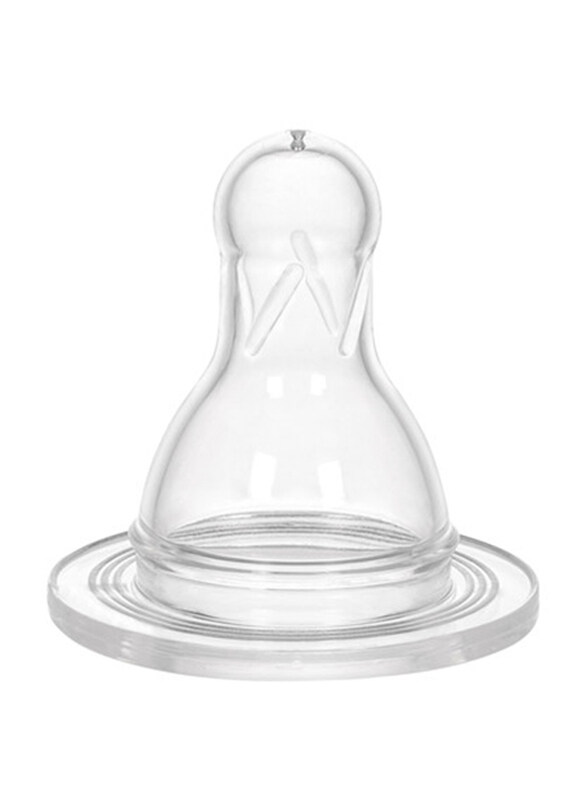 

Wee Baby Silicone Spare Round Teat for Bottle, 0-6 Months, Clear