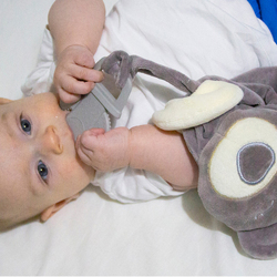 Babyjem Sleep Buddy with Teether, 0+ Months, Grey