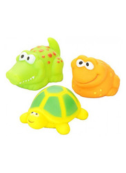 Vital Baby 3-Piece Squirt & Splash Critters Baby Bath Toys Set, 6+ Months, Multicolour