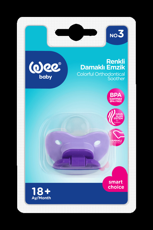 Wee Baby Opaque Body Orthodontical Soother, 18+ Months, Assorted Colour