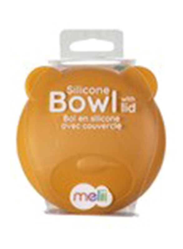 Melii Bear Silicone Bowl with Lid, 350ml, Brown