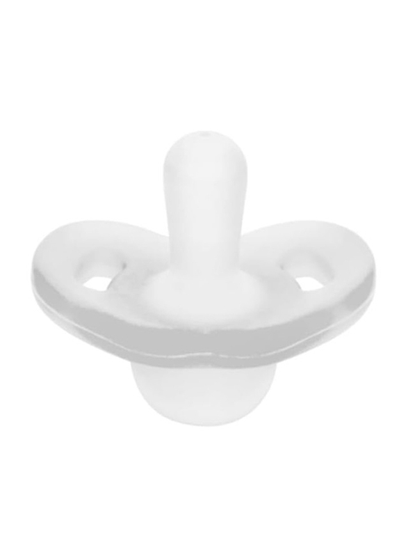 Wee Baby Full Silicone Soother, 0-6 Months, White