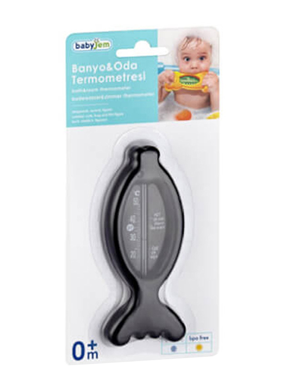 Babyjem Bath & Room Thermometer for Babies, Newborn, Black