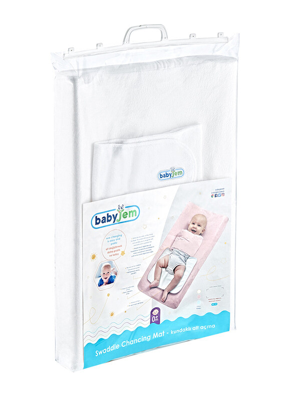 BabyJem Ecru Changing Station Pad, 0+ Months, White