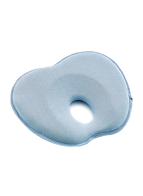 Babyjem Flat Head Pillow, 0-6 Months, Blue