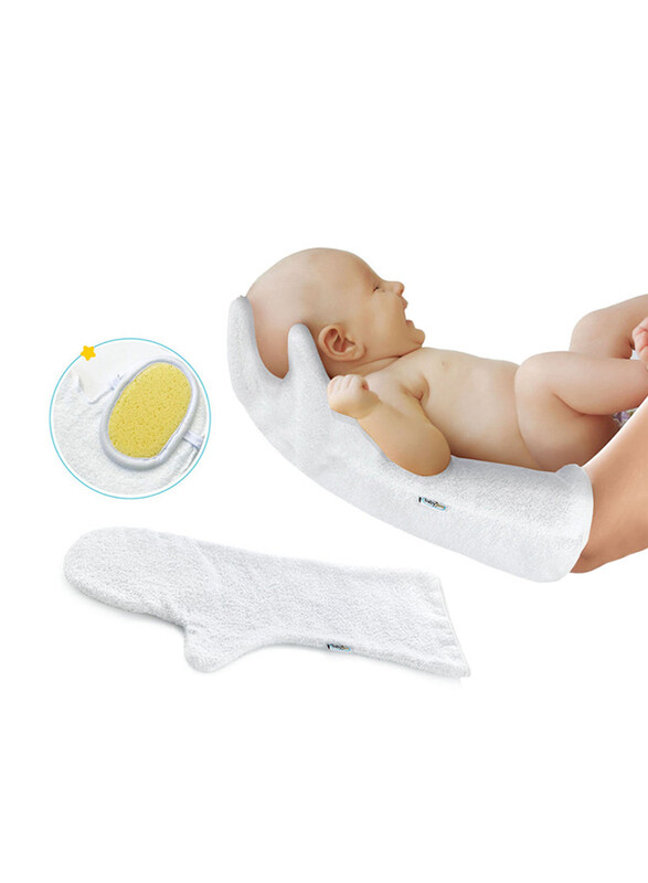 

Babyjem Baby Bathing Glove, Newborn, White