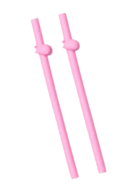 Wee Baby Silicone Straw, 1+ Year, 2 Pieces, Pink