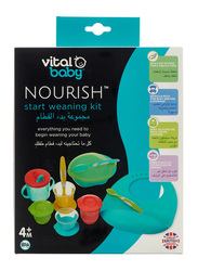 Vital Baby Nourish Start Weaning Kit, 10+ Piece, Turquoise/Multicolour