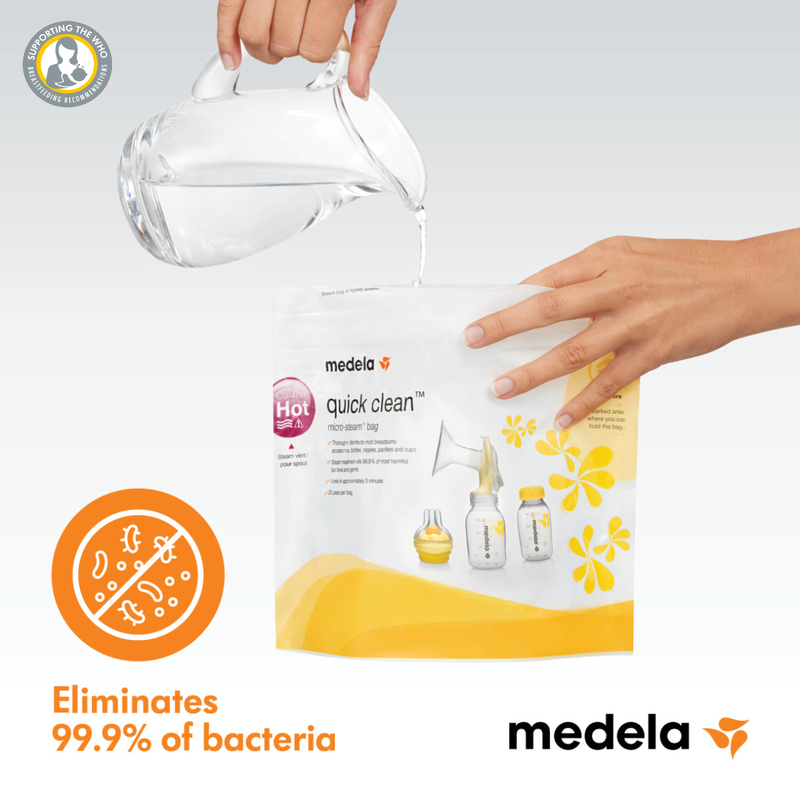 Medela Quick Clean Microwave Sterilization Bags, Clear