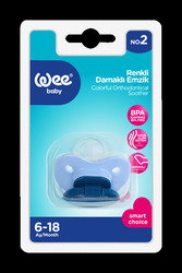 Wee Baby Opaque Body Orthodontical Soother, 6-18 Months, Assorted Colour