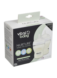 Vital Baby Nurture Breast Like Feeding Bottles 240ml, 2-Piece, Clear