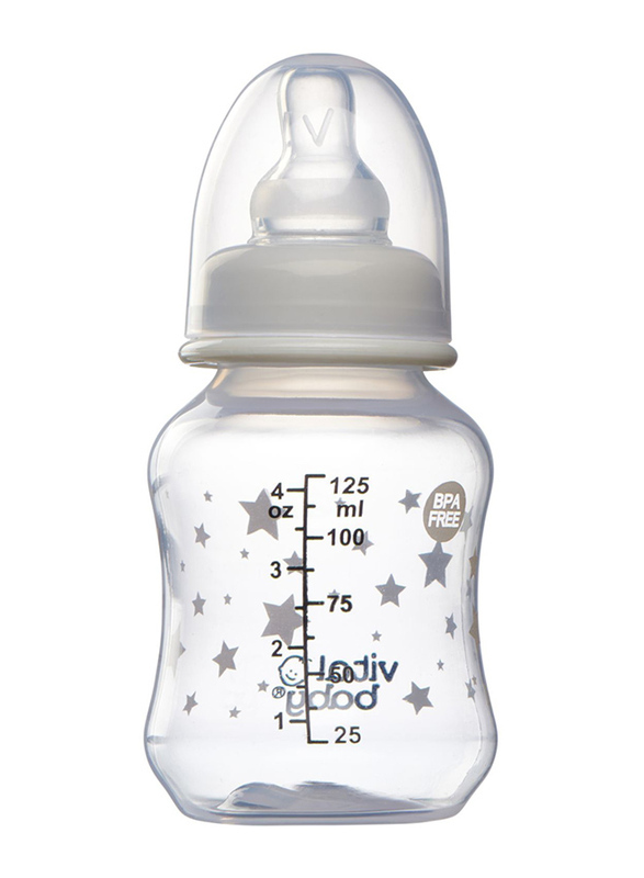 Vital Baby Nurture Perfectly Simple Baby Feeding Bottle 125ml, 0+ Months, Clear