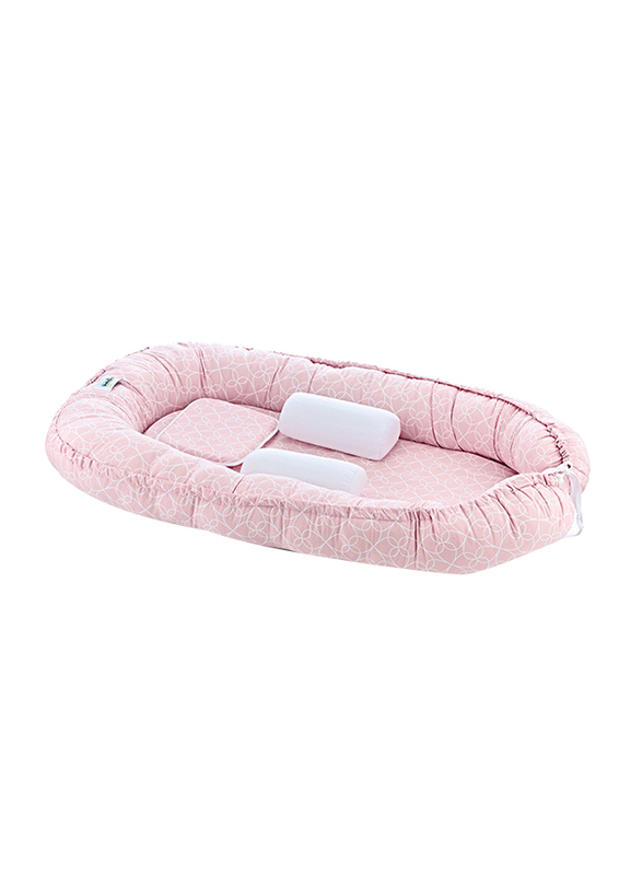 Babyjem Babynest with Support Pillows, 0-6 Months, Pink