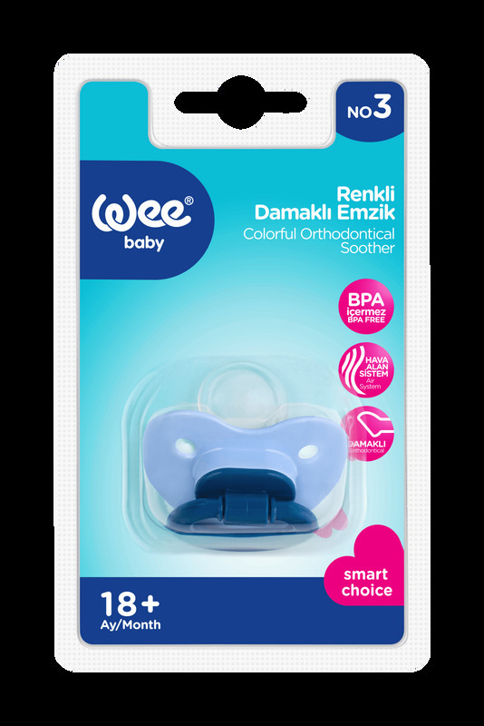 Wee Baby Opaque Body Orthodontical Soother, 18+ Months, Assorted Colour