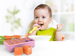 Melii Silicone Baby Food Freezer Tray, 2oz, Pink
