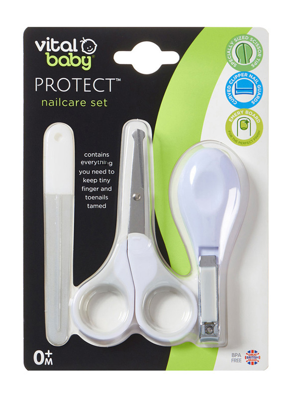 Vital Baby Protect Nailcare Set, 3-Piece, White