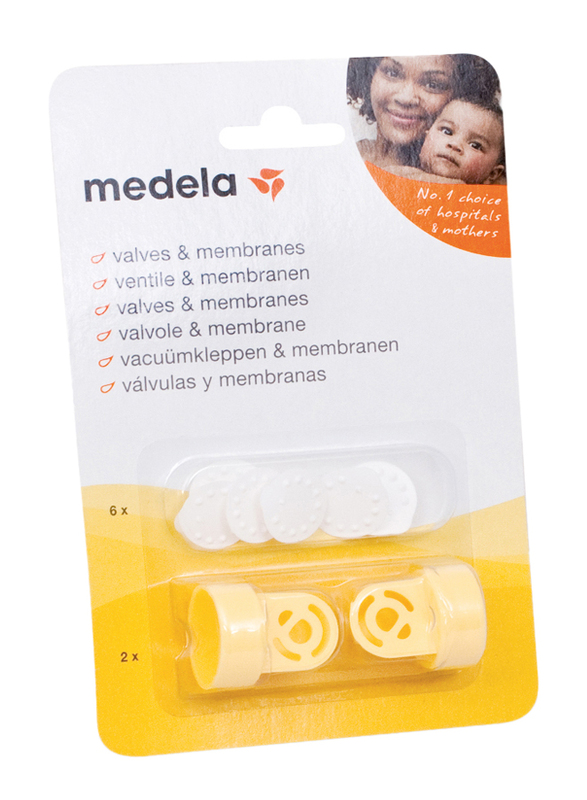 Medela Valve & Membranes Blister Pack, Yellow/White