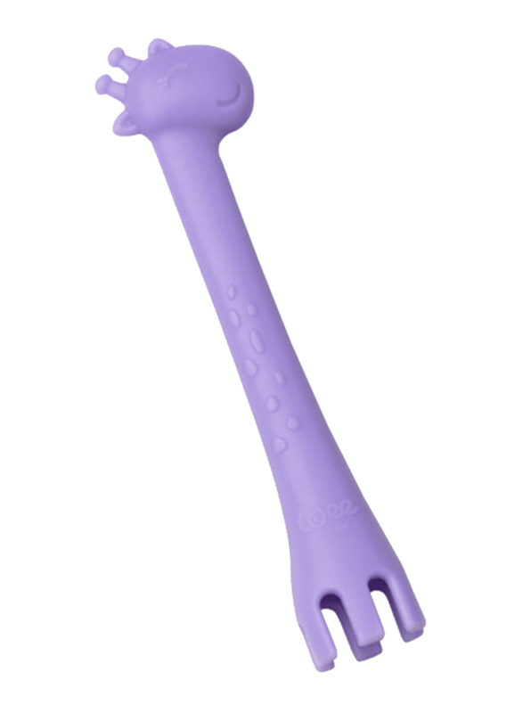 Wee Baby Multifunctional Fork & Spoon, 6+ Months, Purple