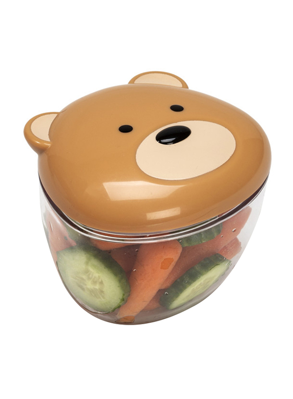 Melii Bear Snack Container, Brown