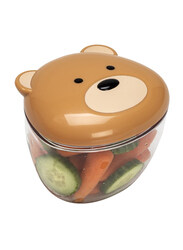 Melii Bear Snack Container, Brown