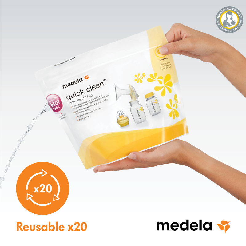 Medela Quick Clean Microwave Sterilization Bags, Clear