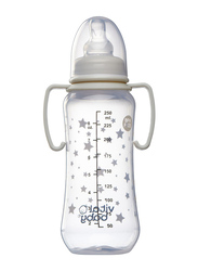 Vital Baby Nurture Perfectly Simple Baby Feeding Bottle with Handles, 250ml, 0+ Months, Clear