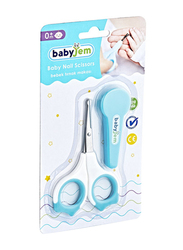 Babyjem 2-Piece Nail Scissors with Case Set for Babies, Newborn, Blue