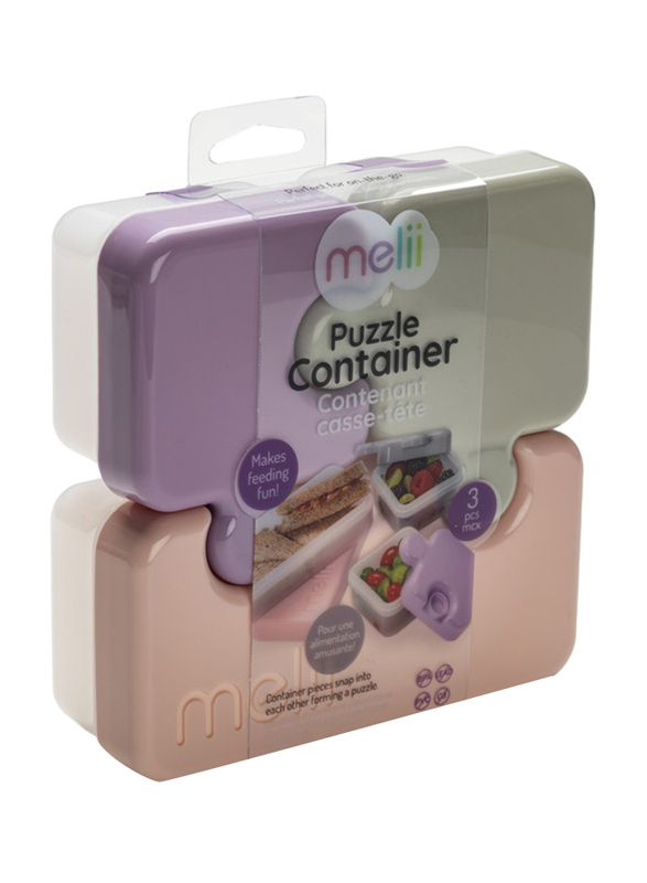 Melii Puzzle Container, Pink/Purple/Grey