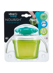 Vital Baby Nourish Snack On The Go Container, Green/Blue