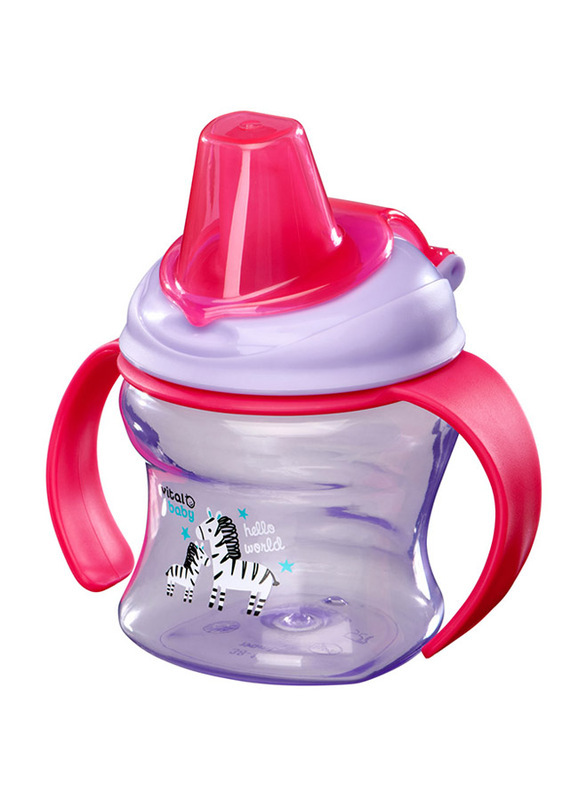 Vital Baby Hydrate Little Sipper With Removable Handles 190ml, Purple/Pink